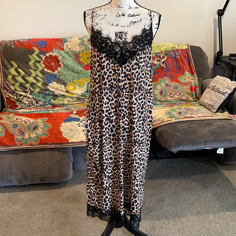 ZARA LONG SEXY LEOPARD SLIP